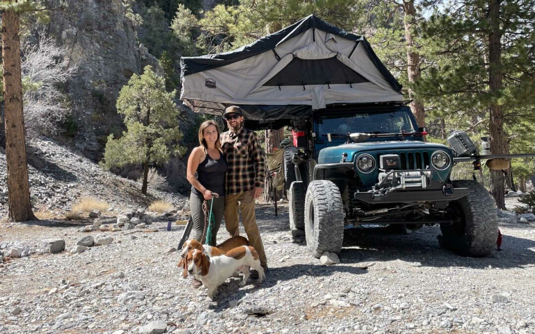 Blake and Chelsea with the Hounds